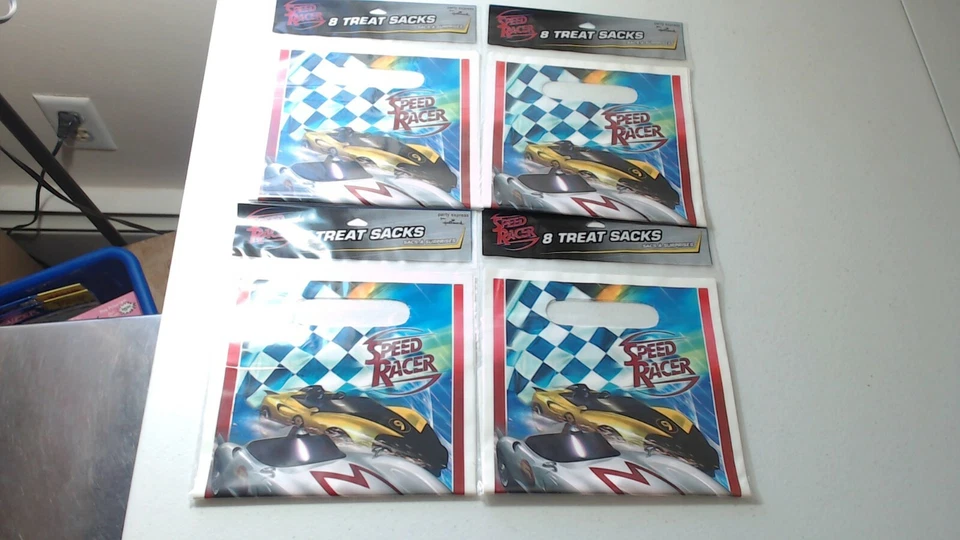 32 BOLSAS Speed Racer Fiesta de Cumpleaños Golosinas Sello Bolsas de Botín CANDY NASCAR Foto 1 de 4