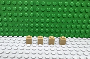 Lego 4 Dark Tan 1x1 brick block NEW - Picture 1 of 1