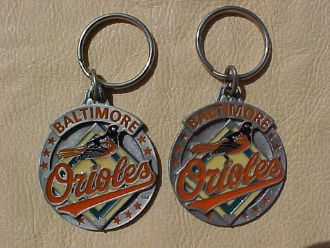 2 VINTAGE BALTIMORE ORIOLES SISKIYOU PEWTER KEYCHAINS MLB SBK085 1990'S Cover