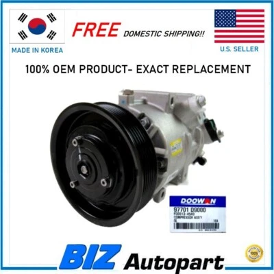 COMPRESOR DE AIRE ACONDICIONADO OEM CON EMBRAGUE PARA SPORTAGE 97701-D9000 2017-18 Foto 1 de 4