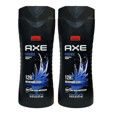 2 Pack AXE Phoenix 12 H Refreshing Body Wash 16 oz Crushed Mint & Rosemary - Image 1 of 4