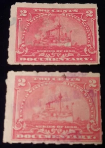 Lot of 2 US Revenue Stamp, #R164 2c Internal Revenue Documentary - Used - Picture 1 of 8