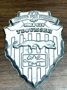 Vintage USS Tecumseh (SSBN-628) Aluminum Metal Submarine Plaque Emblem - Picture 1 of 3