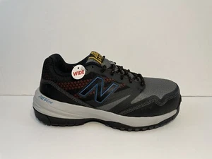 New Balance Men's Mid589ke Black/Toro Red Safety Shoes Size 8 2E - Afbeelding 1 van 12