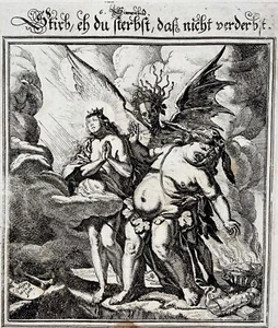 1655 Broadside Dance of Death, “Stirb…”, Conrad Meyer, Master Engraving - Picture 1 of 4