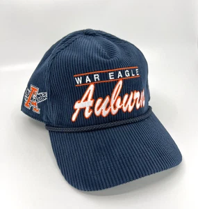 '47 Brand Auburn Tigers Hat Mens Blue Corduroy Retro Snapback Trucker Eagle New - Picture 1 of 12