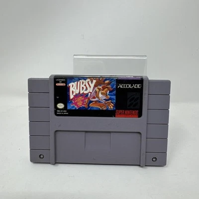 Bubsy in Claws Encounters (Super Nintendo SNES, 1993) Authentic Game Cartridge - Image 1 of 4