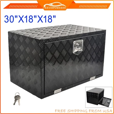 30"x18x18 inch Aluminum Underbody Tool Box Truck Bed Trailer Pickup Trunk w/Lock - Image 1 of 4