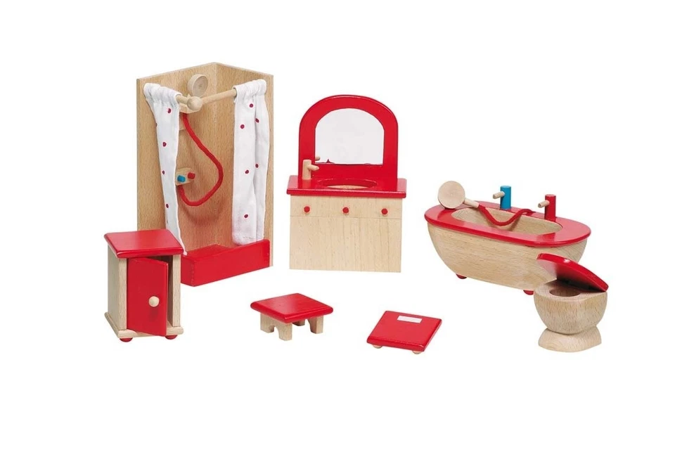 GoKi Furniture for Flexible Puppets Bathroom (Red) - Photo 1/1