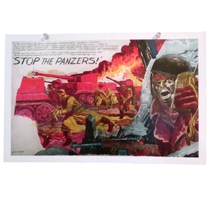 Jack Kirby Stop the Panzers Original Comic Art Reproduction Print 11 x 17 - Picture 1 of 6