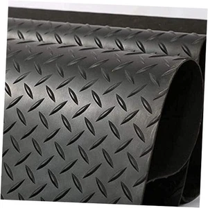 Garage Floor Mat, 3.3 x 16.5FT Heavy Duty Rubber Diamond Garage Mats 1/8 Inch - Picture 1 of 7