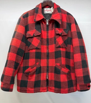 Vtg Weather guard by Shane Redl Buffalo Plaid Wool Quilt Lined Chore Jacket Mens - Image 1 of 4
