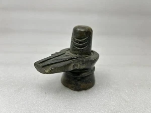 Antigua estatua de piedra tallada a mano del dios hindú Shiva Lingam antigua estatua de adoración de piedra - Imagen 1 de 4