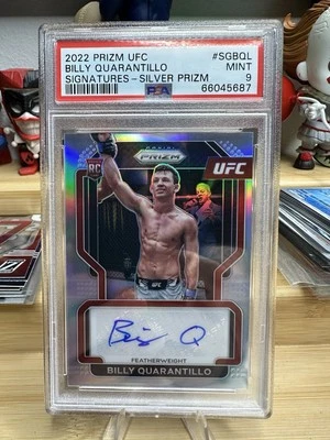 PSA 9 Billy Quarantillo (RC) Silver Signatures 2022 Panini Prizm UFC #SG-BQL - Image 1 of 3