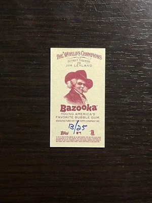 JIM LEYLAND 2006 Topps Allen & Ginter Mini BAZOOKA BACK 13/25 Rare! Tigers - Image 1 of 2