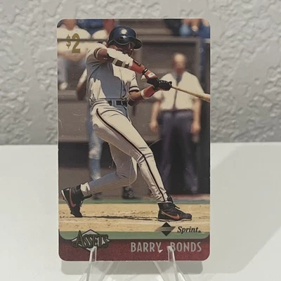1996 CLASSIC ASSETS BASEBALL SAN FRANCISCO GIANTS BARRY BONDS $2 PHONE CARD - Image 1 of 2