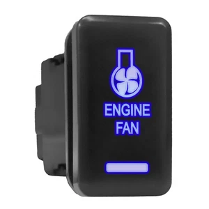 VENTILADOR DE MOTOR Interruptor retroiluminado LED azul Botón Alto 1,54""x 0,83"" (Ajuste: Toyota) - Imagen 1 de 6