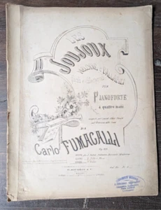 Spartito Antico Les Joujoux Carlo Fumagalli op 122 Pianoforte Ricordi 7-1893 - Picture 1 of 4