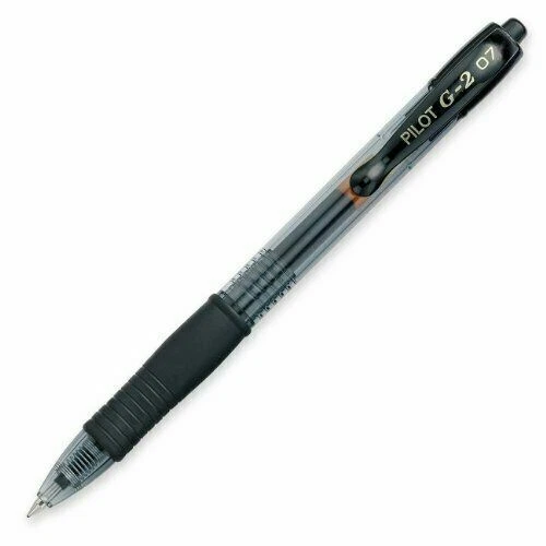 Pilot 31020 Refillable and Retractable G2 Rolling Gel Pen, Black - 12 Count
