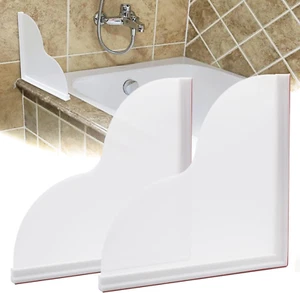 Shower Splash Guard, 2Pcs Large Tub Water Splash Guard with Self-Adhesive Splash - Picture 1 of 12