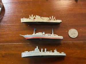 3 Tootsie Toys Vintage Ships Die Cast Metal Made In USA - Picture 1 of 9