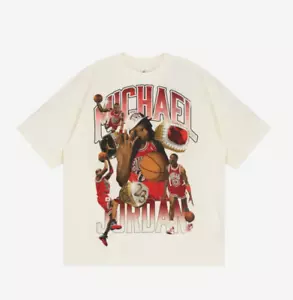 NIKE Jordan Flight Essentials Oversized T-Shirt Sail Varsity Red Asia HM7131-133 - Picture 1 of 4