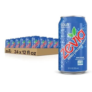 Zevia Cola Zero Sugar Naturally Sweetened Non Gmo Vegan 12 Fl Oz Pack Of 24 - Picture 1 of 9