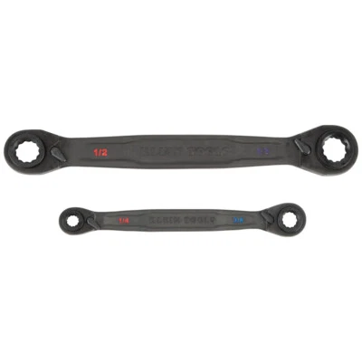 Klein Tools 68216 4-in-1 Ratcheting Wrench Set, SAE, 2 Pc. - Image 1 of 4