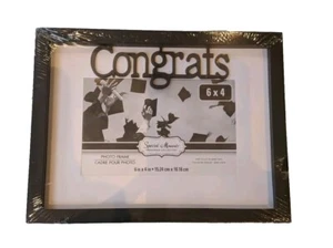 Congrats Graduate Picture Frame SPECIAL MOMENTS 4x6 Wall Mount & Easel Back - Picture 1 of 9