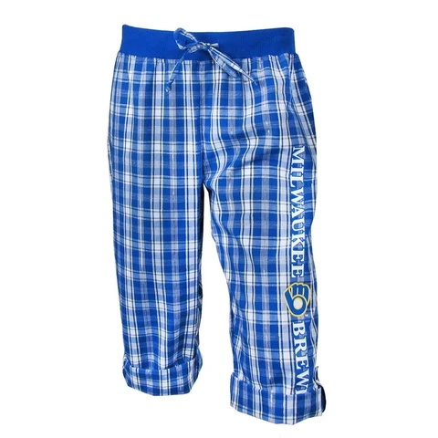 NEW w/Tags MLB Milwaukee Brewers Blue Capri Pants - Size S or M - FREE Shipping! Cover