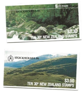 New Zealand Comm/FDC - 2 x Booklets Stockholmia 86 - 1986 (90) - Picture 1 of 2