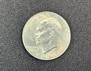1974 Eisenhower One Dollar D Mint Mark US Coin Old vintage United States Coin - Picture 1 of 4