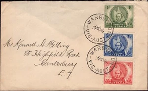 1946 Australia Centenary Of Mitchell's Exploration Set Of 3 Addressed Cover, GC - Bild 1 von 1