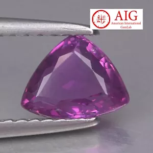 0,91 CT Certificato AIG Superbo Non Riscaldato 100% Naturale Zaffiro Viola Madagascar - Foto 1 di 6