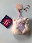 BRAND NEW WITH TAGS PLUSH CARE BEAR SCENTED PINK CHEER BEAR KEYRING KEYCLIP