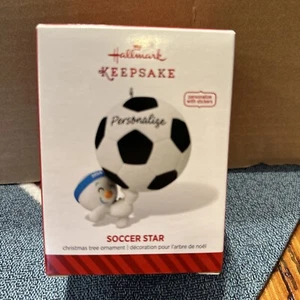 Hallmark 2014 Soccer Star Can be Personalized Keepsake Christmas Ornament - Picture 1 of 2