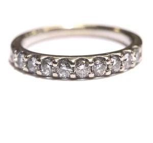 Anillo de aniversario de alianza de diamante I1 I de oro blanco de 14k de 0,50 quilates 3,4 g - Imagen 1 de 8
