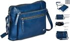  Small Soft Pebbled Real Leather Crossbody Handbags Purses Sapphire Blue Nappa