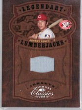 2005 JOHNNY BENCH DONRUSS CLASSICS LEGENDARY LUMBERJACKS JERSEY CARD 17/25