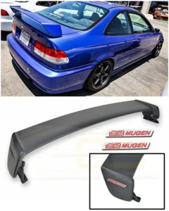 For 96-00 Honda Civic Coupe MUGEN Style Rear Trunk Wing Spoiler Red Emblem Pair - Picture 1 of 6
