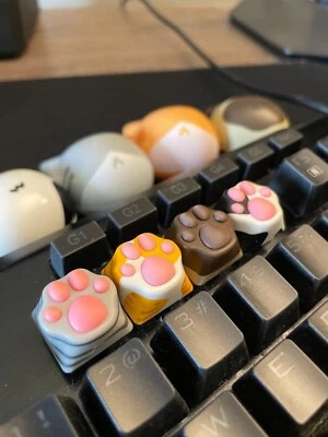 Handmade Cute Cat Paw Keycap for MX Mechanical Keyboard, Cat lovers gift - Image 1 of 4