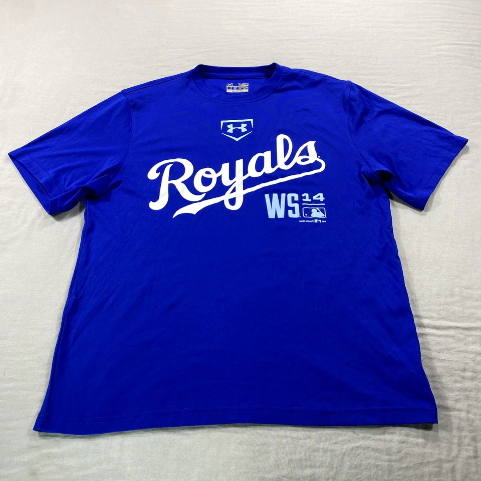 Under Armour Kansas City Royals Shirt Adult Medium Blue 2014 World Series Tee - Image 1 of 4
