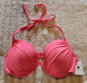 Shade & Shore Hot Pink Bathing Suit Top W) Underwire & Light Padding & Lift- 36D - Picture 1 of 10