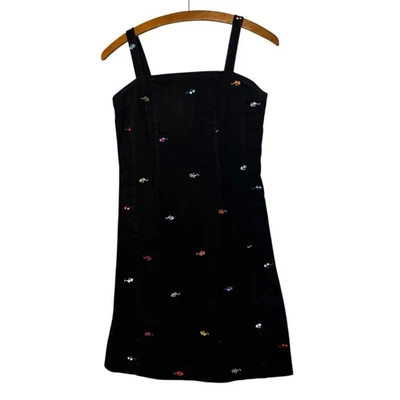 Gafas de sol vintage Rafaella Little negras Y2K únicas bordadas coloridas M Foto 1 de 4