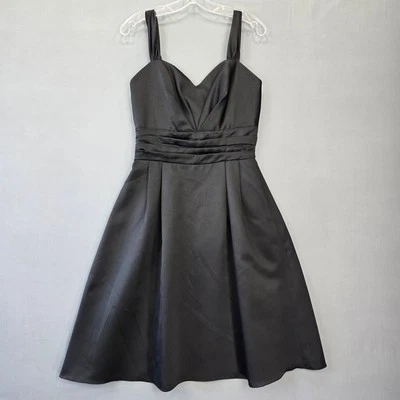 Mini Vestido Solero Negro B2 Formal Preppy Plisado Escote Corazón Para Mujer Talla 10 Foto 1 de 4