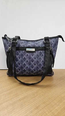 Jaclyn Smith Purse Womens Large Diamond Pattern Handbag Tote Bag Zip Shoulder - Image 1 of 4