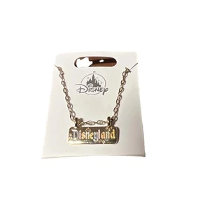 Disneyland Plate Gold Necklace - Picture 1 of 4