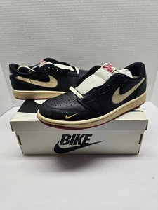 Men's Jordan Air Jordan 1 Retro Low OG x Nigel Sylvester Size: 7.5 Black Muslin  - Picture 1 of 13