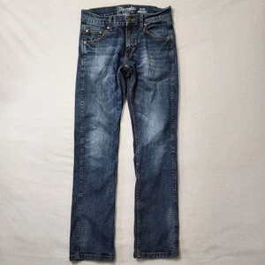 Pantalones de mezclilla retro Wrangler para hombre 30x32 ajustados rectos vaqueros rodeo elásticos occidentales - Imagen 1 de 12