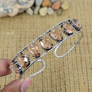 Moragnite Gemstone Handmade 925 Sterling Silver Bracelet Jewelry New Year Gift - Picture 1 of 4